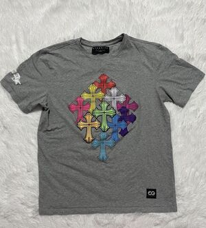 Eternity BC AD Multi-color Crosses Men Gray Graphic T-Shirt Size Large